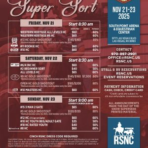 2025 Vegas Super Sort - Weekend Stalls- Includes Shavings