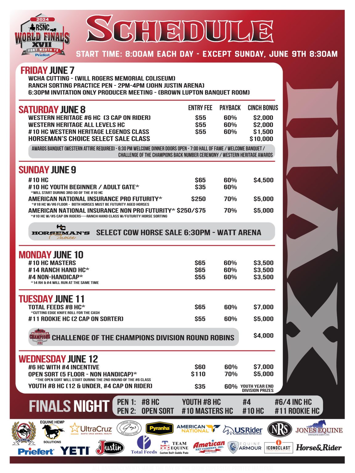 2024 CINCH RSNC World Finals Ranch Sorting National Championships