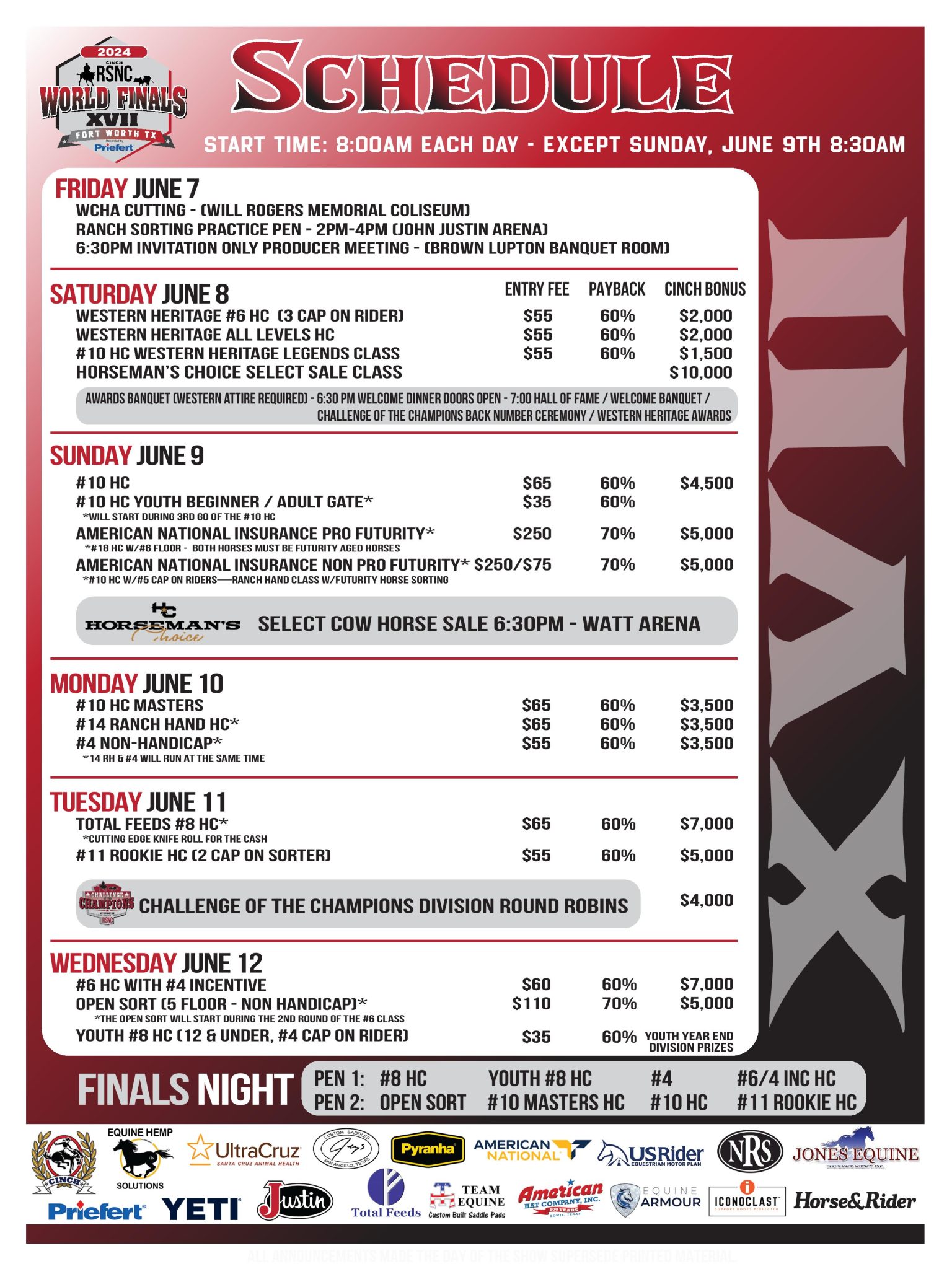 2024 CINCH RSNC World Finals Ranch Sorting National Championships