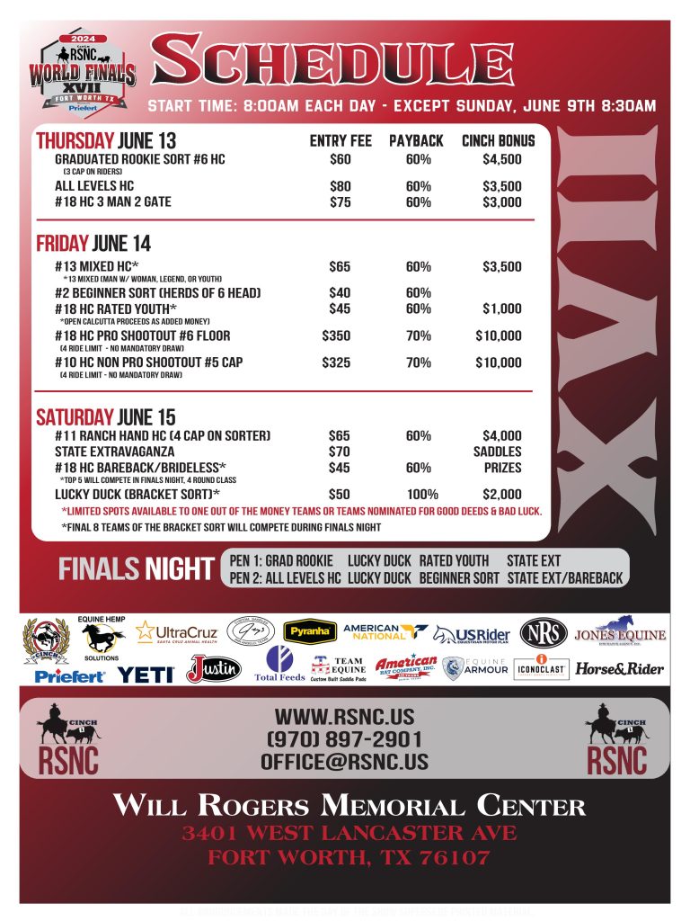 2025 CINCH RSNC World Finals Ranch Sorting National Championships
