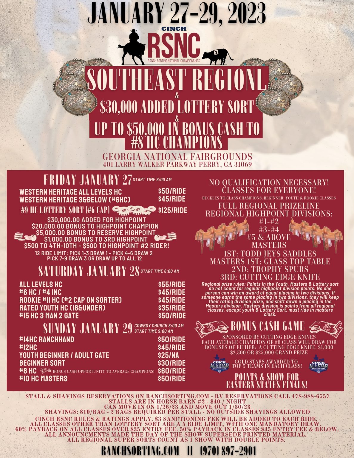 2023 Cinch RSNC South Eastern Regional Ranch Sorting National
