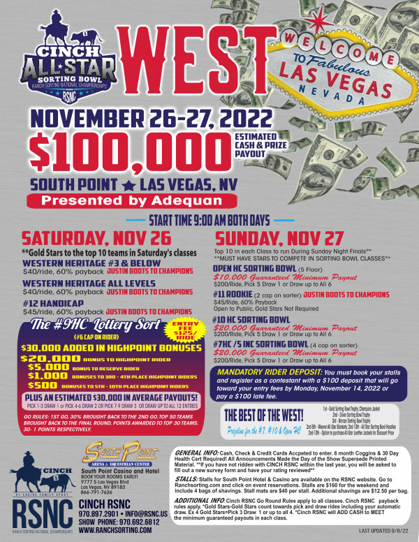2022 Western Sort Bowl- Stall Mats